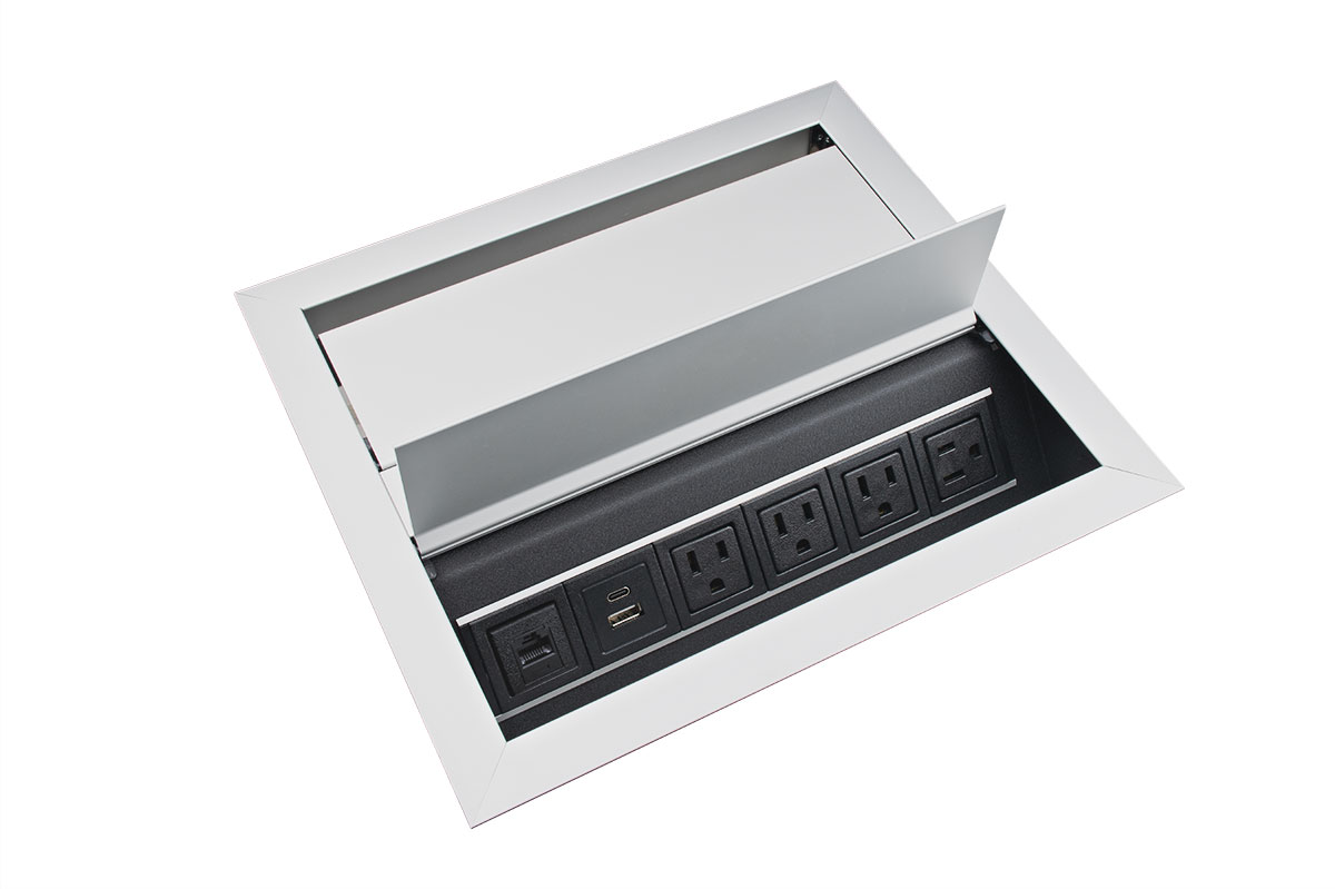 Dual-Sided Recessed 4 Power/1 Data/USBA+C Grommet Questions & Answers