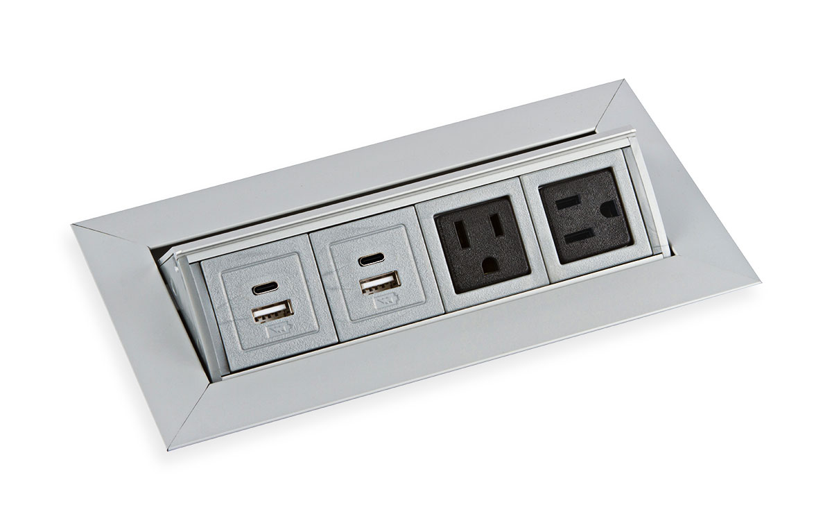 Can these power modules be daisy chained together for us on a large conference room table?