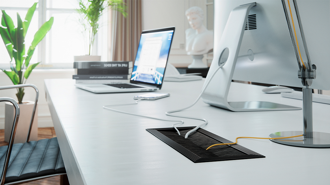 Install Grommets into Desk Banner