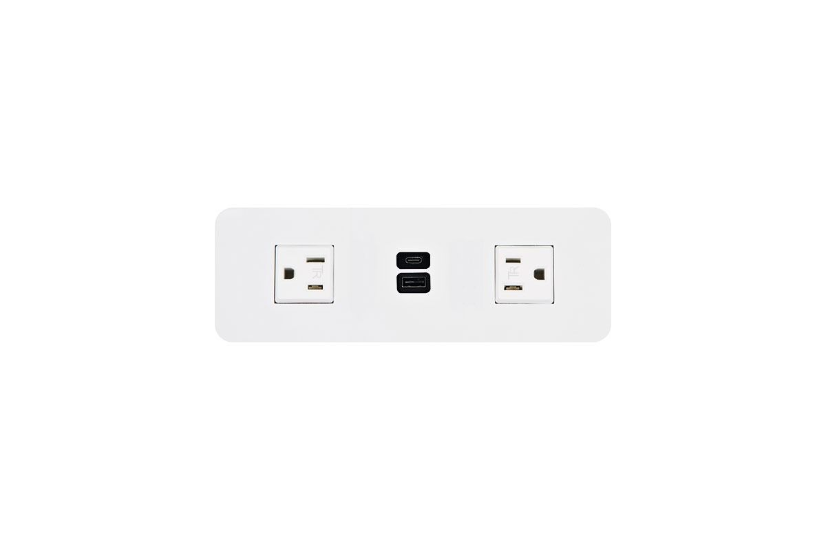 Surface Mount Power Grommet - 2 Electric/Dual USBC - Recessed