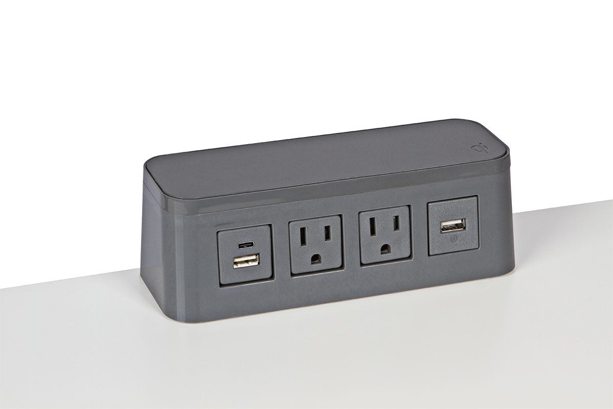 Freestanding Table Top Power Dock - 2 Power/USBA+C/WC - Mockett