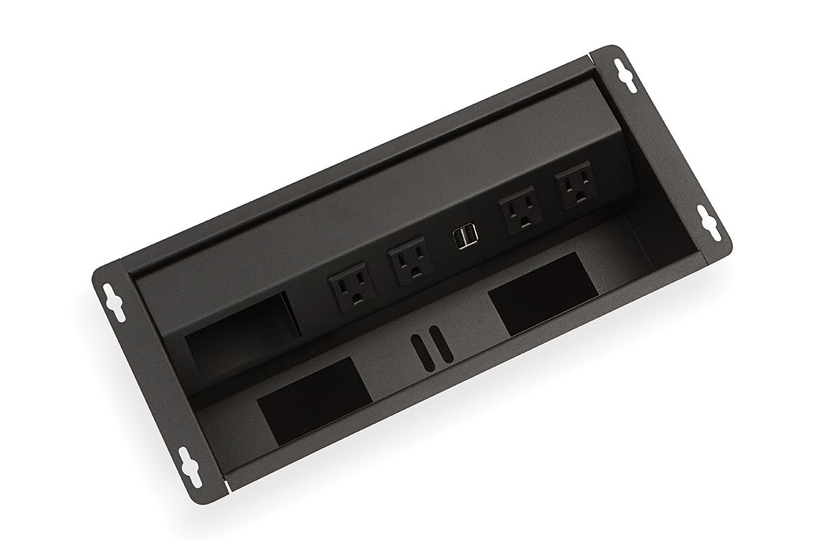 Recessed Mount Power Hub - (4 Power/Unloaded) - LIMITED TO STOCK