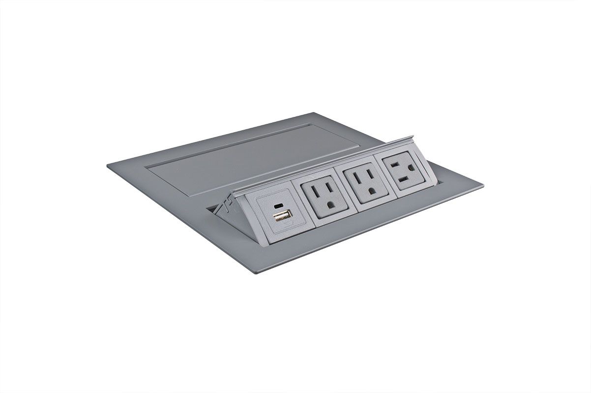 Dual Sided Pop Up Power Grommet - Pop Up Power Outlets - Mockett