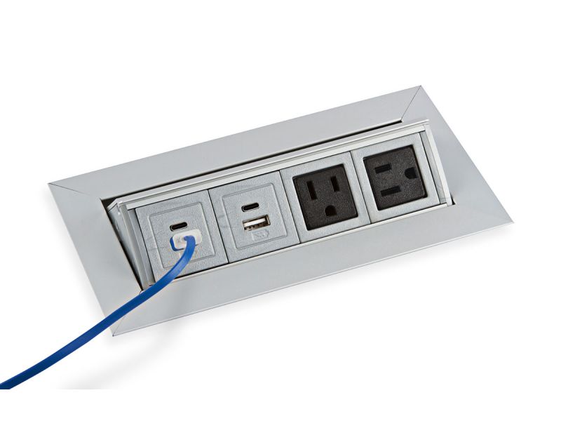 Medium Pop-Up Power Grommet - Pop Up Power Outlets - Mockett