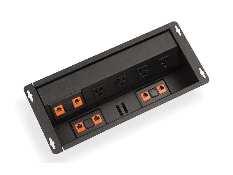 Under Desk Mount Power Hub - Recessed Power Grommets - Mockett