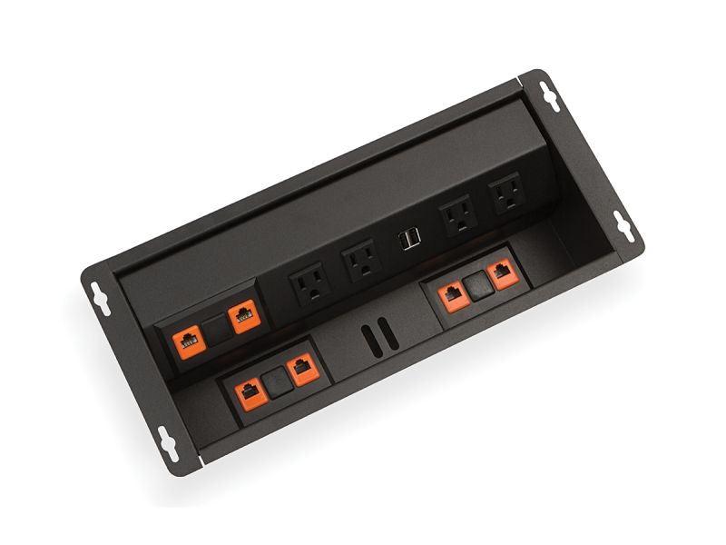 Under Desk Mount Power Hub - Recessed Power Grommets - Mockett