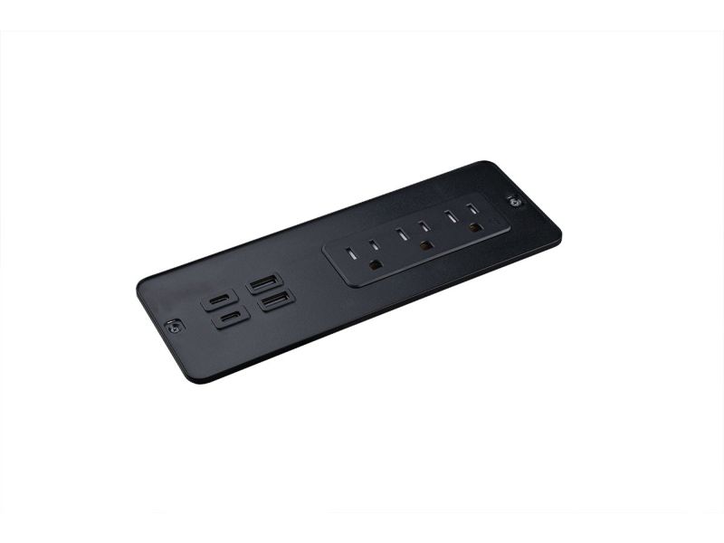 Interchangeable Faceplate Power Grommet - Recessed Power Grommets
