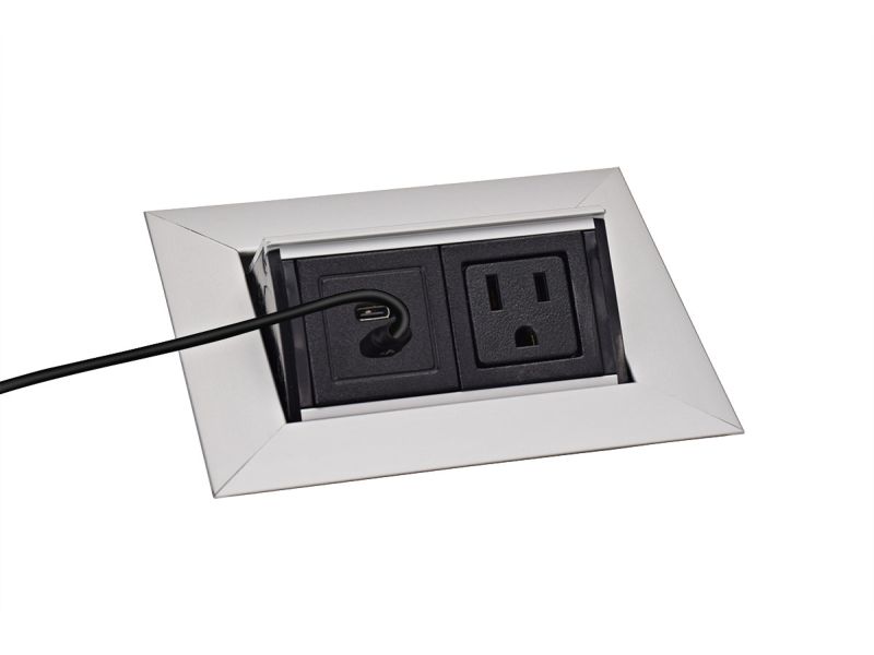 【OUTLET】delux ショートボード Small Flip-up Power Grommet (1 Power + 1 USBC) - Pop Up Power
