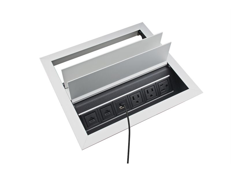 Dual-Sided Recessed 3 Power/2 Data/Dual USBA+C Grommet - Recessed