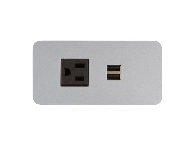 Surface Mount Power Grommet - 1 Electric/Dual USB - Mockett