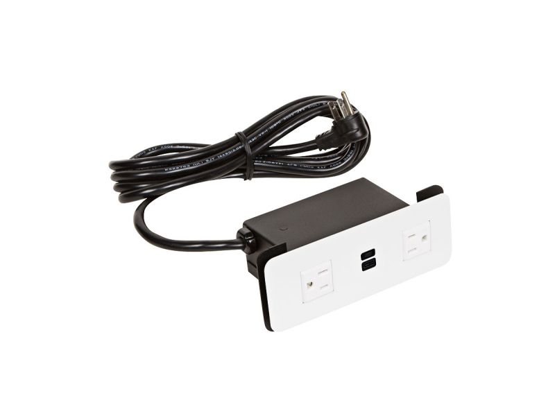 Surface Mount Power Grommet - 2 Electric/Dual USBC - Recessed