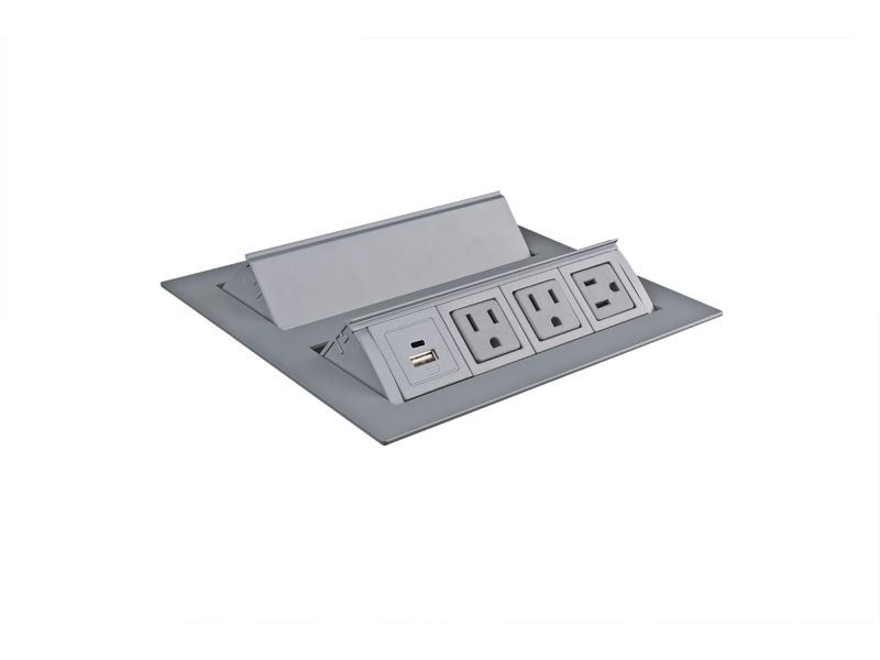 Dual Sided Pop Up Power Grommet - Pop Up Power Outlets - Mockett