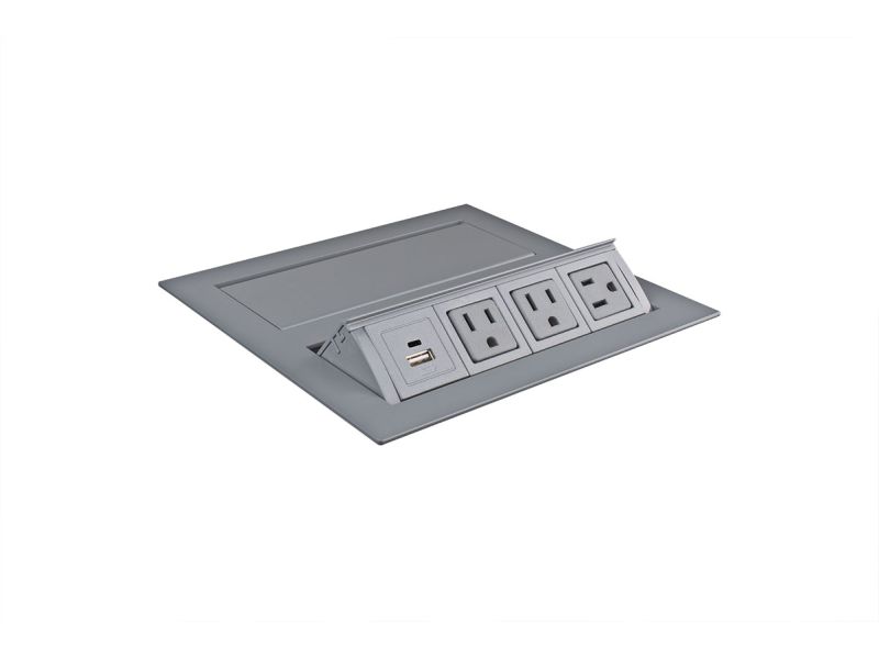 Dual Sided Pop Up Power Grommet - Pop Up Power Outlets - Mockett