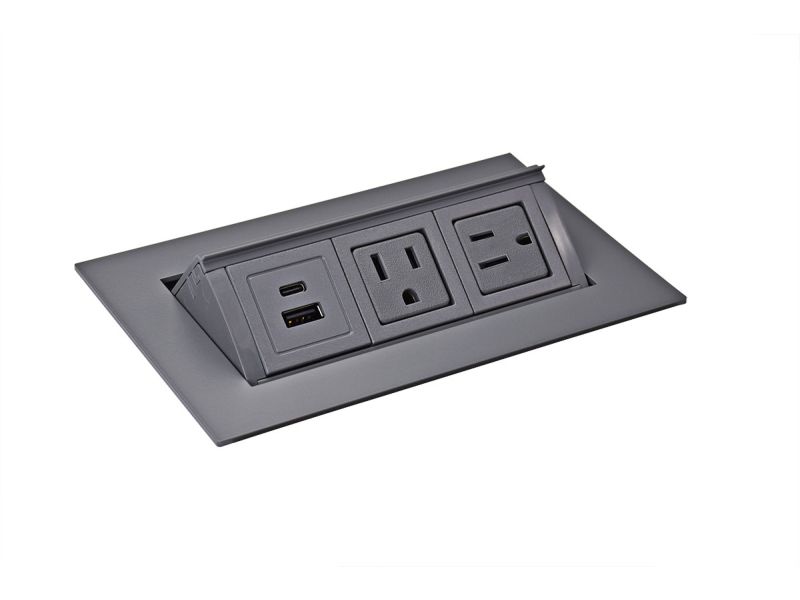 Pop-Up Power Grommet – 2 Power/USB-A + USB-C Charger - Pop Up
