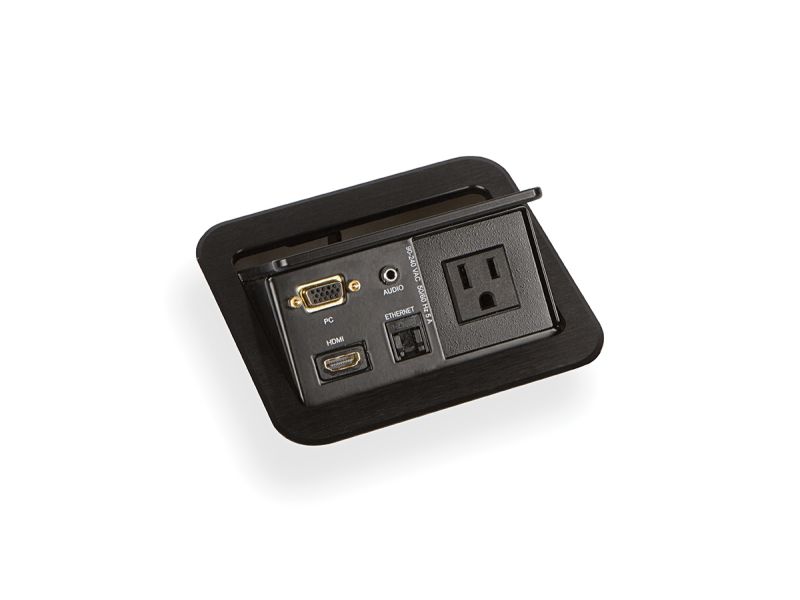 High Capacity Square Flip-Up Power Grommet - Pop Up Power Outlets