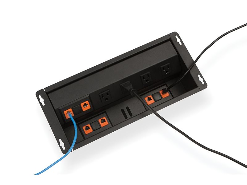 Under Desk Mount Power Hub - Recessed Power Grommets - Mockett