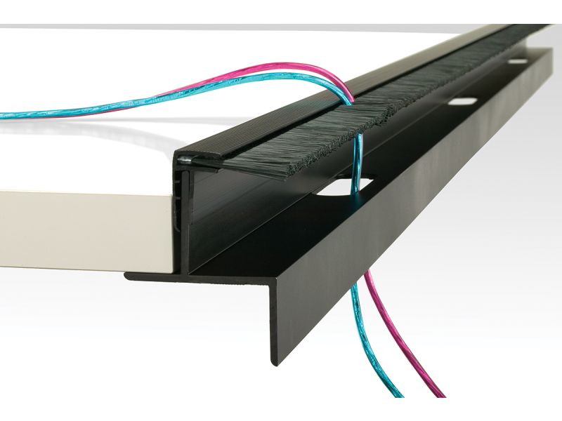 6 ft. Extrusion & Brush for Support Bracket - Grommets & Wire