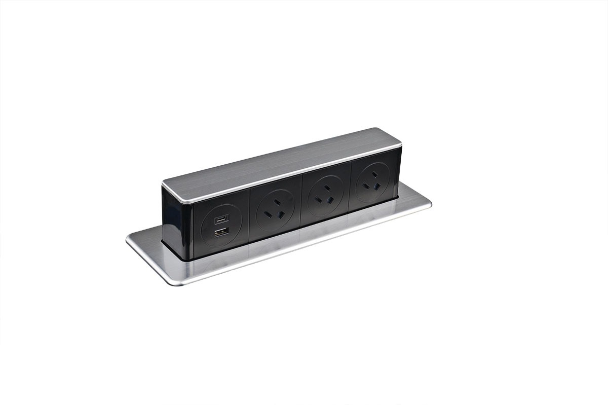 Rectangular Pop-up Power Grommet - Recessed Power Grommets - Mockett