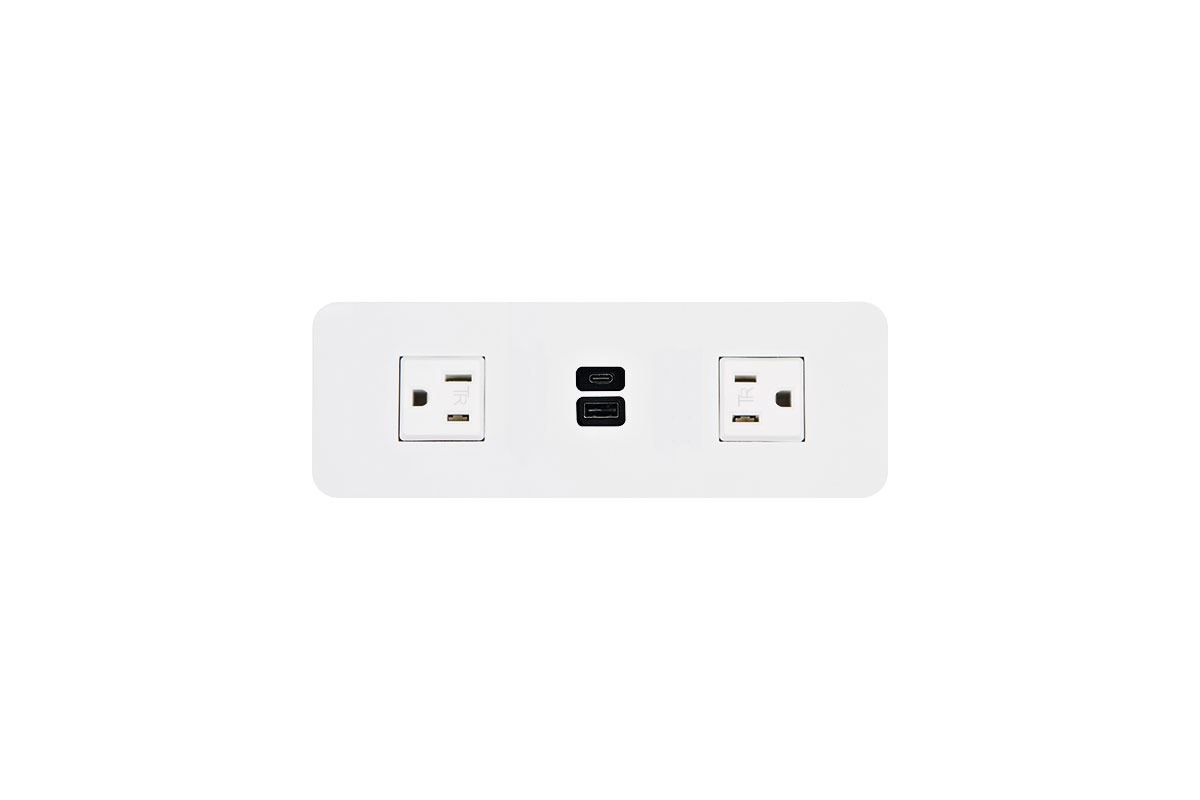 Surface Mount Power Grommet - 2 Electric/Dual USBC - Recessed