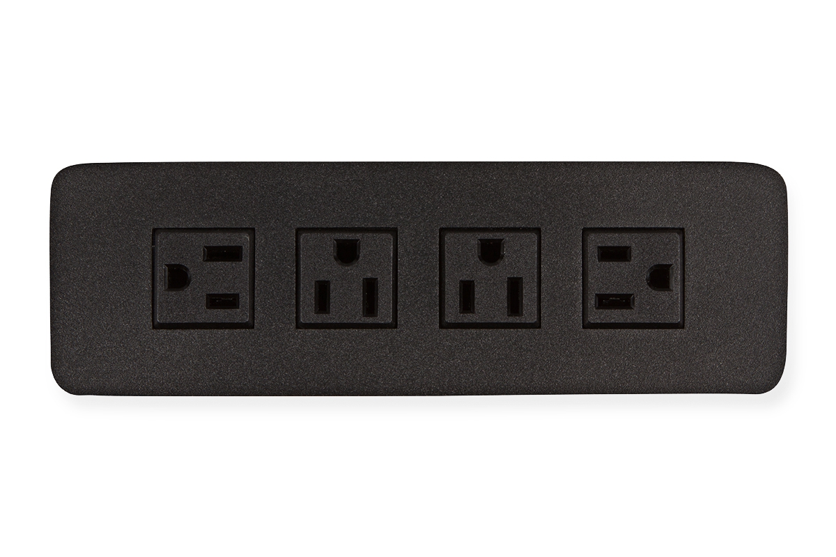 PCS62C/4E-90M (Matte Black) mockett desktop power grommet outlet