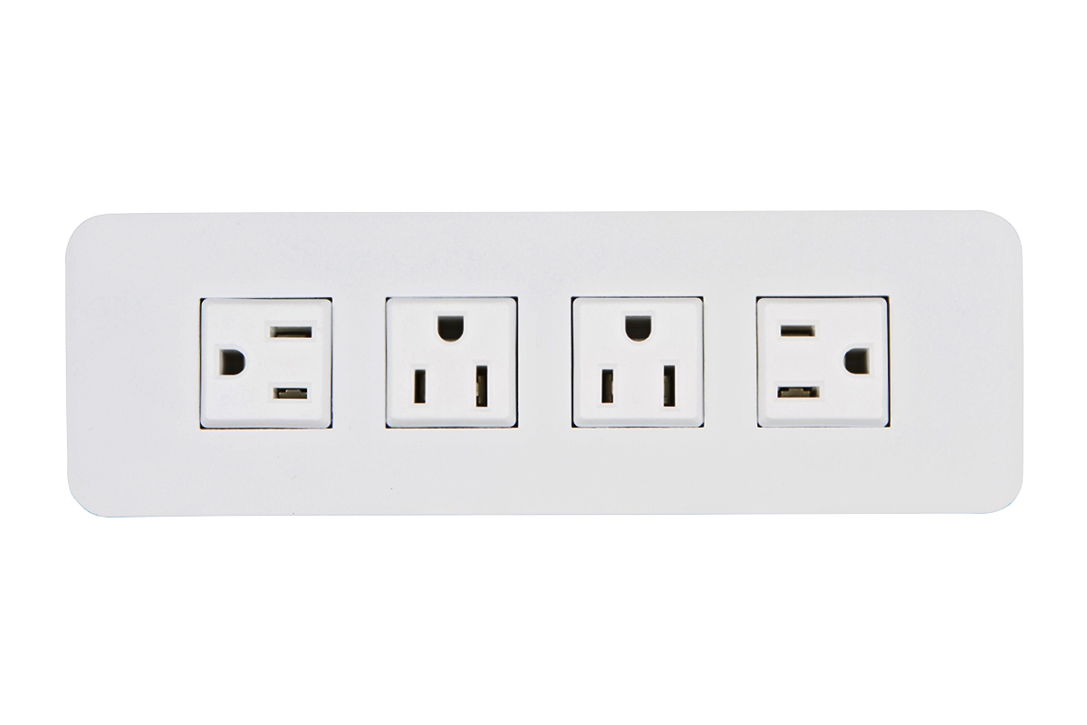 PCS62C/4E-95 (White) mockett desktop power grommet outlet